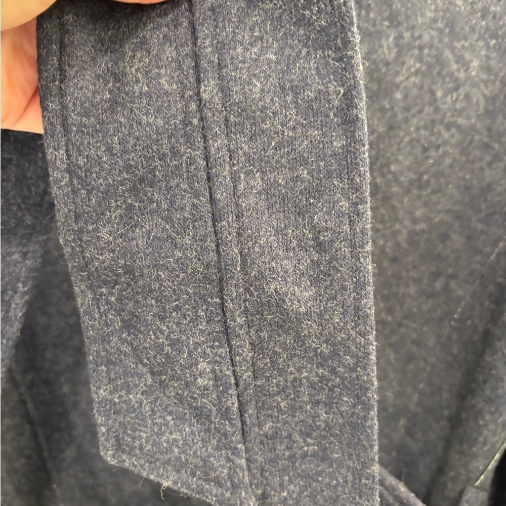 Boden Navy Double Faced Wool Belted Wrap Jacket Size 6 - Picture 16 of 16